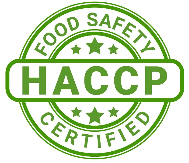 HACCP Certified food safety certification badge